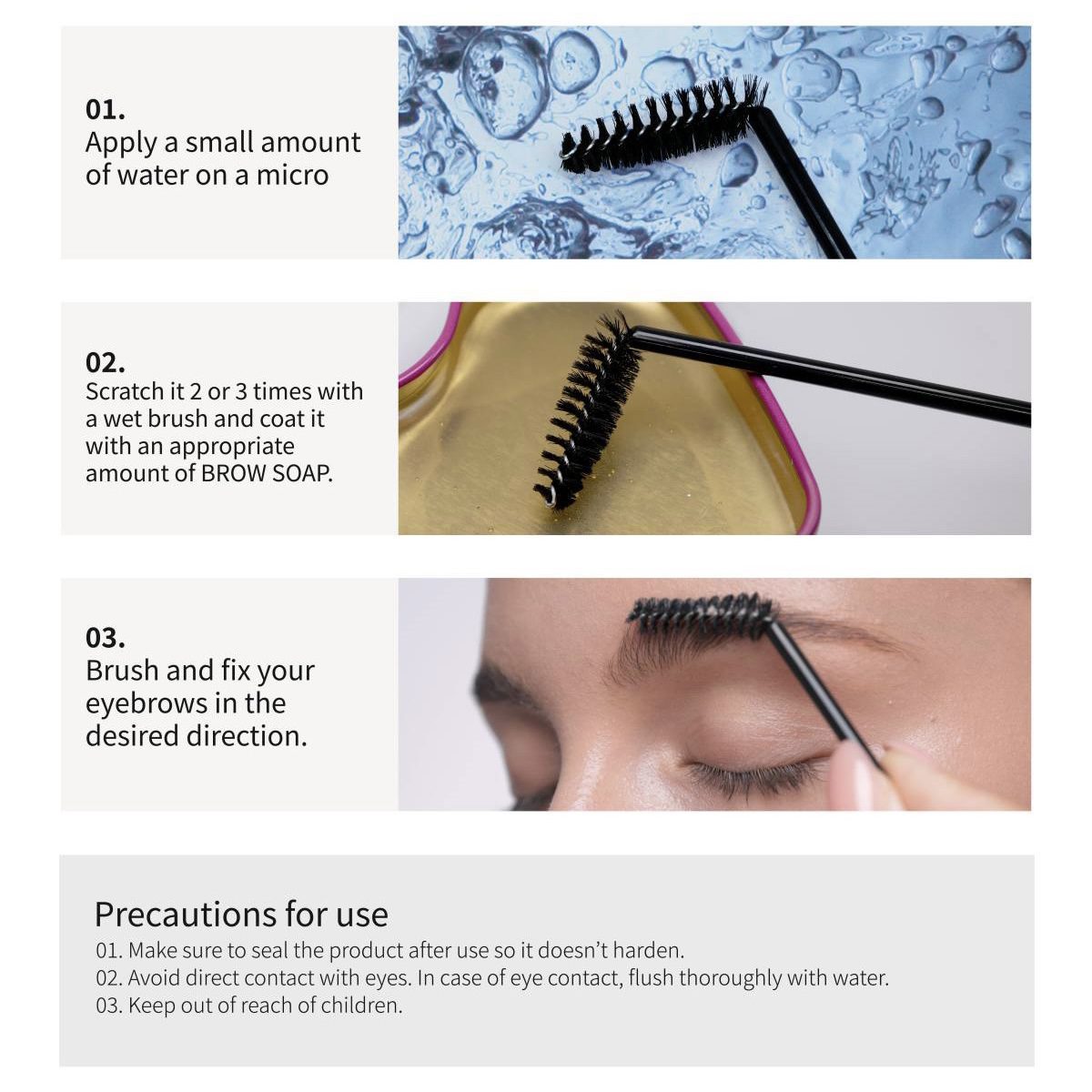 Savon fixateur sourcils Brow Soap Brona