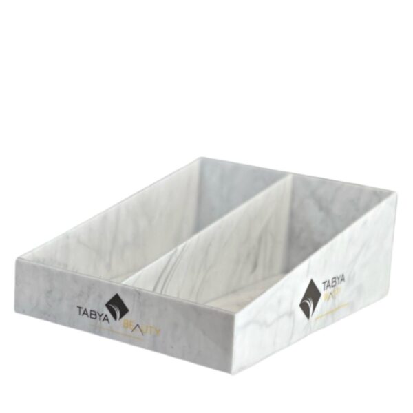 Organisateur Cosmétique Marbre Blanc